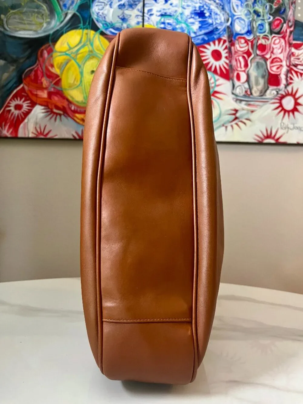 Gucci Tom Ford Vintage Y2K Bamboo Cognac Large Leather Hobo Shoulder Bag